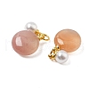 Natural Carnelian Pendants G-P577-01G-2