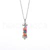Shell Chip Wishing Bottle Cone Love Glass Pendant Necklaces FL0210-2-1