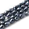 Electroplate Glass Beads Strands EGLA-D017-7x5mm-2-1