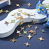  48Pcs 12 Styles Rack Plating Alloy Enamel Connector Charms FIND-TA0002-85-15