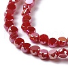 Electroplate Glass Beads Strands GLAA-E036-04E-4