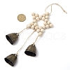 Star Wood Beads Pendant Decorations HJEW-TA00300-3