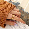 Square Hollow Out Stainless Steel Cuff Rings FS-WGE769B-02-6