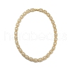 Brass Micro Pave Cubic Zirconia Rectangle Link Chain Necklaces for Women NJEW-C081-01G-4