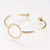 Brass Cuff Bangle X-BJEW-P168-F09-1