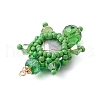 Seed Beads Beaded Charms PALLOY-MZ00351-02-4