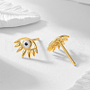 Elegant Minimalist S925 Sterling Silver Eye Stud Earrings MT5259-1-2