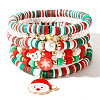 Pearl Clay Heishi Beaded Stretch Bracelets BQ7827-3-1