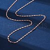 Brass Link Chain Necklaces NJEW-D302-11RG-5
