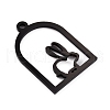 Acrylic Open Back Bezel Pendants MACR-WH0007-25-2