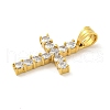 Ion Plating(IP) 304 Stainless Steel Cubic Zirconia Pendants STAS-C102-01A-G-2