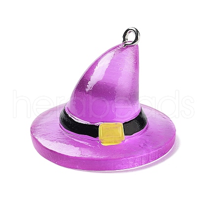 Halloween Theme Baking Painted Resin Pendants RESI-G103-01C-1
