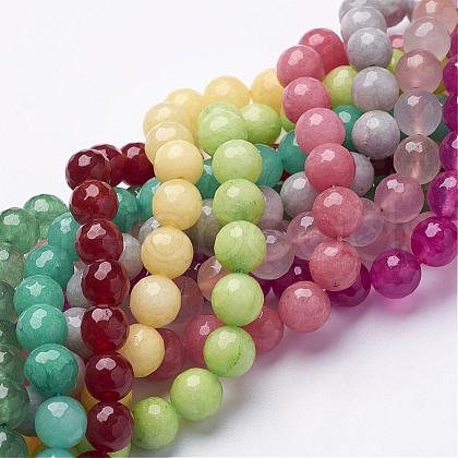 Natural White Jade Gemstone Bead Strands G-D610-10mm-1
