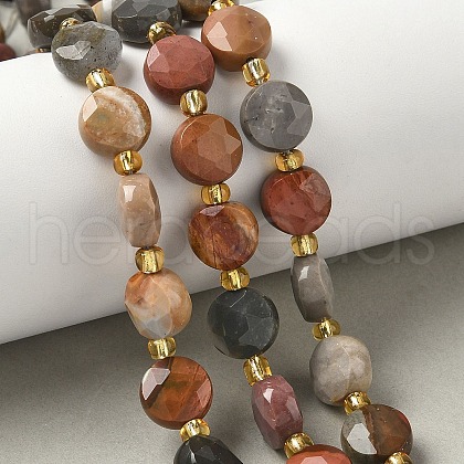 Natural Picture Jasper Beads Strands G-G271-C04-10mm-1