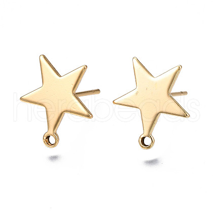 Brass Stud Earring Findings X-KK-S345-201-1