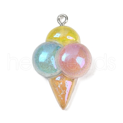Transparent Resin Pendants RESI-R467-01P-01-1