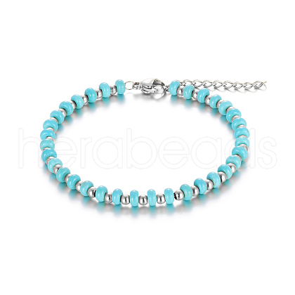Synthetic Turquoise Beaded Bracelets for Women CG6931-3-1