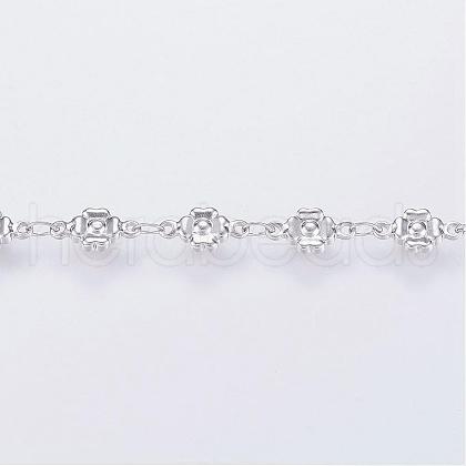 Tarnish Resistant 304 Stainless Steel Bar Link Chains STAS-G038-03P-1
