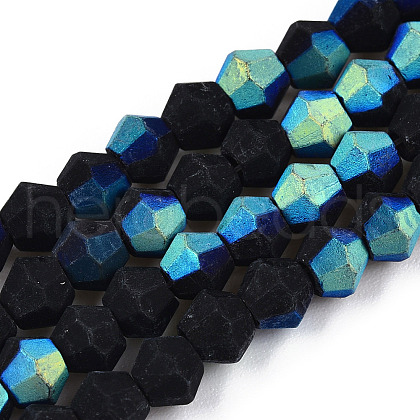 Imitate Austrian Crystal Bicone Frosted Glass Beads Strands EGLA-A039-P3mm-MB17-1