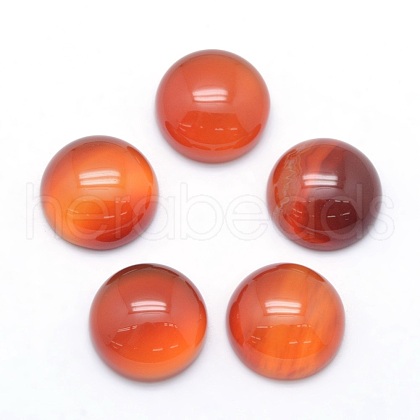 Natural Carnelian Cabochons X-G-P393-R41-12mm-1