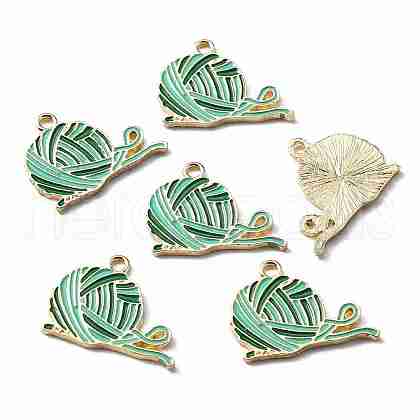 Zine Alloy Enamel Pendants ENAM-WH0065-04G-1