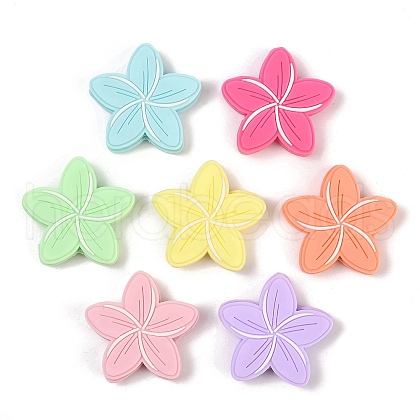 Flower Food Grade Silicone Focal Beads SIL-A011-02F-1