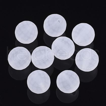 Transparent Frosted Acrylic Beads FACR-N004-002-1