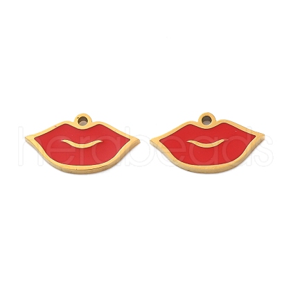 Ion Plating(IP) 304 Stainless Steel Enamel Charms STAS-M102-60G-1