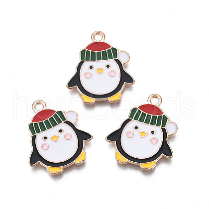 Christmas Alloy Enamel Pendants ENAM-Q442-54-1