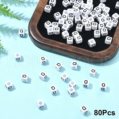 Acrylic Horizontal Hole Letter Beads OACR-YW0002-08Q-1
