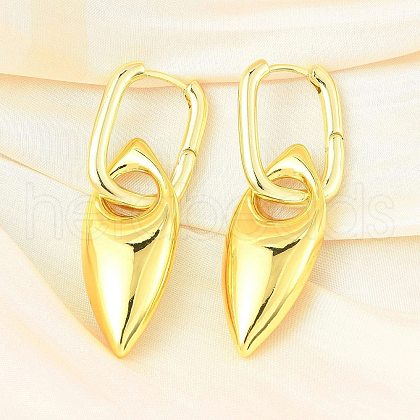 Horse Eye Brass Hoop Earrings for Women EJEW-U057-06D-01G-1