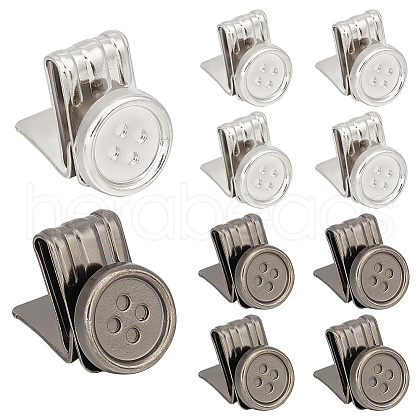 DICOSMETIC 12Pcs 2 Colors Alloy & Iron Buttons DIY-DC0002-67-1