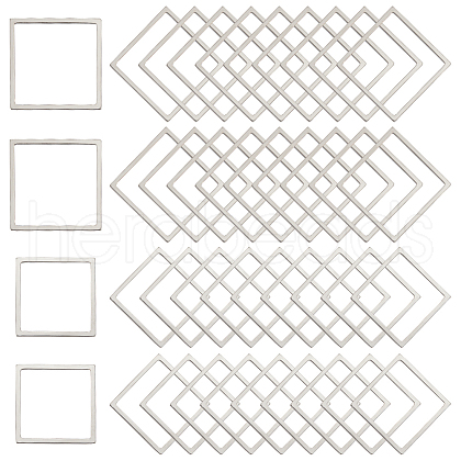 Unicraftale 40Pcs 2 Style 304 Stainless Steel Linking Rings STAS-UN0045-69-1