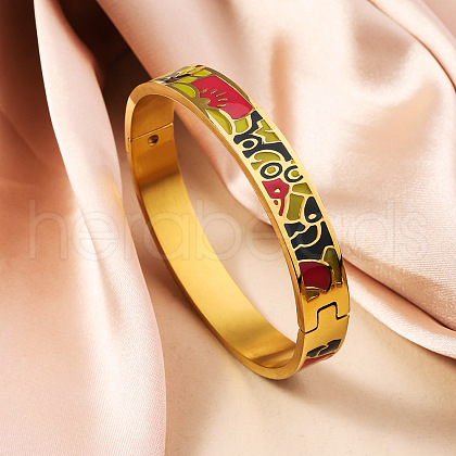 304 Stainless Steel Enamel Bangles FS-WG30162-16-1