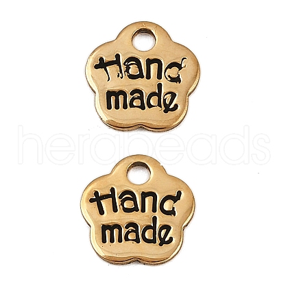304 Stainless Steel Enamel Pendants STAS-L290-56G-1