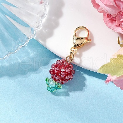Flower Glass Seed Beads Beaded Pendant Decorations HJEW-MZ00196-04-1