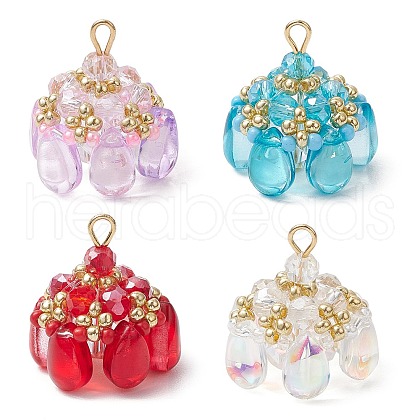 Glass & Seed Beads Pendants PALLOY-MZ00648-1