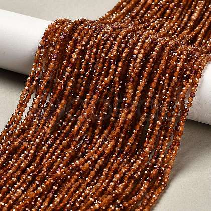 Natural Orange Garnet Beads Strands G-RM2025-03-2mm-1