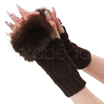 Polyacrylonitrile Fiber Yarn Knitting Fingerless Gloves COHT-PW0001-15E-1