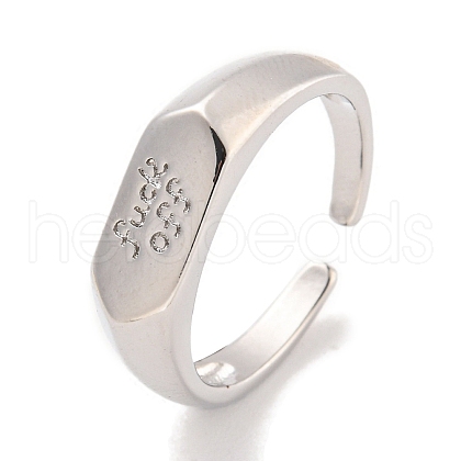 Brass Cuff Rings RJEW-Q811-01P-1