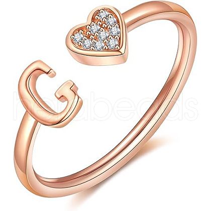 Adjustable Brass Rhinestone Cuff Rings FS-WG29D83-23-1