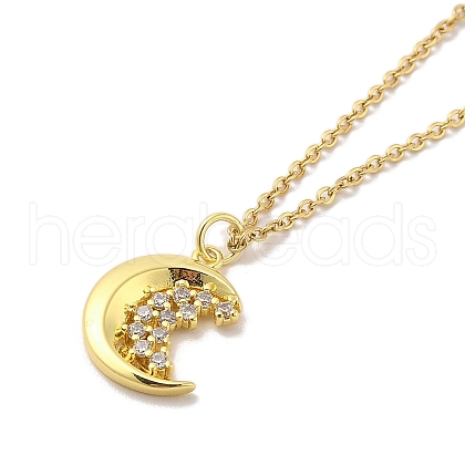 304 Stainless Steel Pendant Necklaces NJEW-U002-23G-03-1