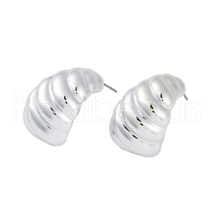 Teardrop CCB Plastic Stud Earrings for Women EJEW-Q382-02P-1