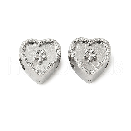 304 Stainless Steel European Beads STAS-D307-02B-P-1