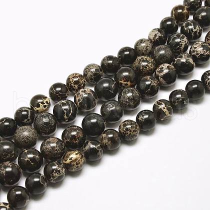 Round Natural Imperial Jasper Beads G-I122-4mm-11-1