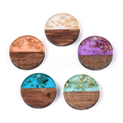 Resin & Walnut Wood Pendants RESI-T057-39M-1