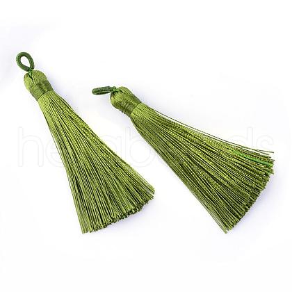 Polyester Tassel Big Pendants Decoration AJEW-S059-02-1