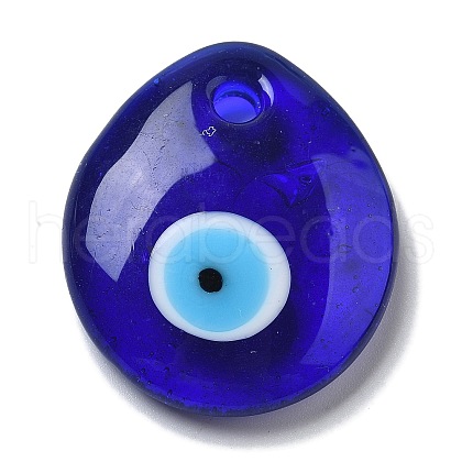 Handmade Evil Eye Lampwork Pendants LAMP-F035-10A-1