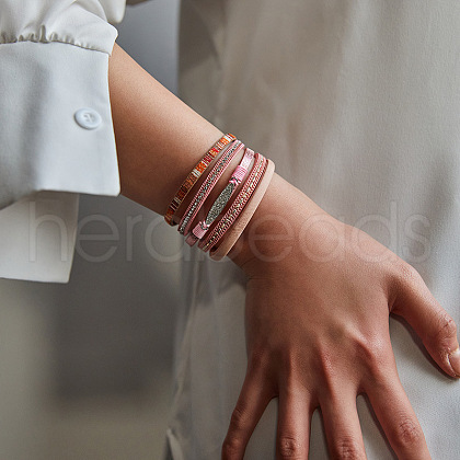 Bohemia Style Imitation Leather Multi-strand Bracelets for Women WGFFF64-05-1