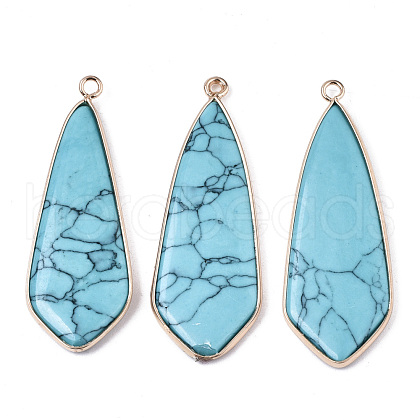 Synthetic Turquoise Pendants G-S359-108E-1